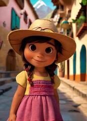 cute little girl in a hat