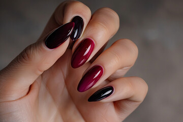 Elegant nails showcased against a soft pastel background, generative AI