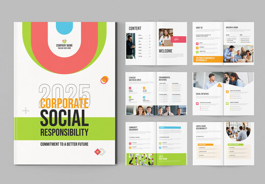 Corporate Social Responsibility Brochure Template Layout