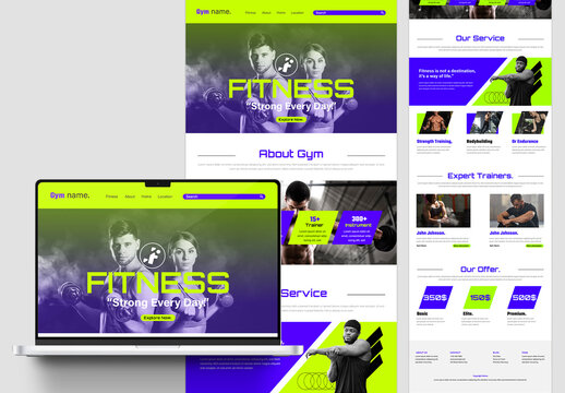 Fitness Landing Page Layout