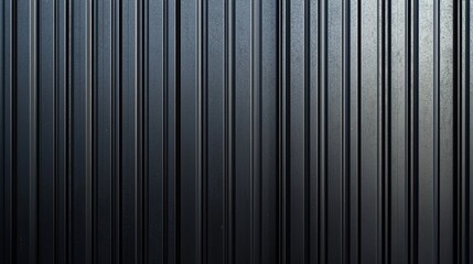 Obraz premium Textured Black Metal Wall with Vertical Lines and Patterns
