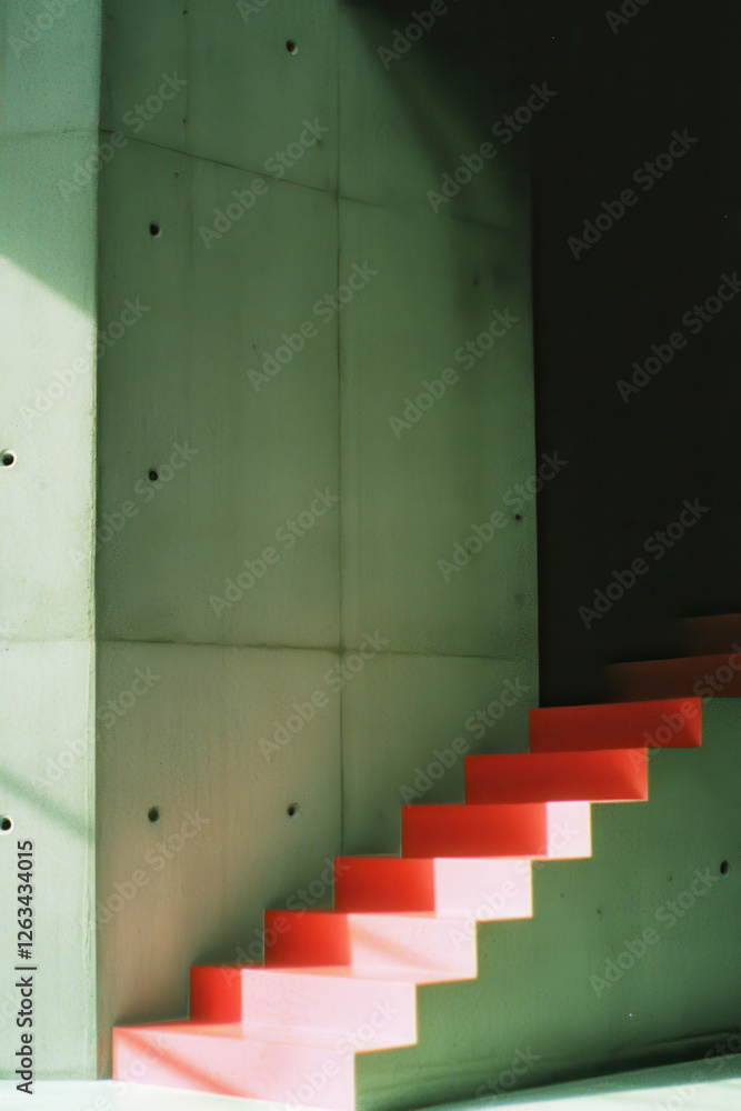 Aufkleber explore the intricate balance between light and shadow in modern architecture featuring a striking r