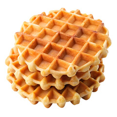 Waffles, isolated on transparent background, Clipping Path, pen tool