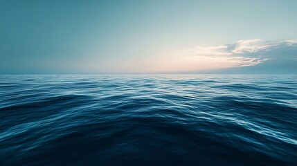 Fototapeta premium Striking Blue Horizon Line Background