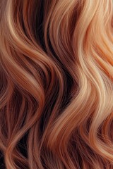 Naklejka premium A close-up shot of a woman's vibrant red hair, highlighting its texture and color