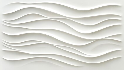White wave wall panel texture, interior design, background