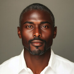 Portrait or passport photo of an adult black man