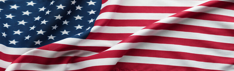 Fototapeta premium Rippled American flag