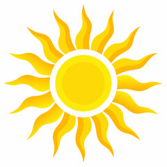Bright Yellow Sun Graphic Design for Summer