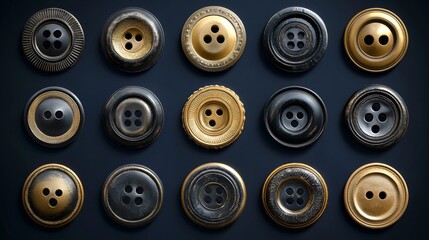 Fototapeta premium Classic Buttons for Clothing and Accessories