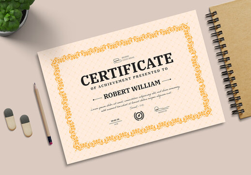 Certificate Design For Achievement