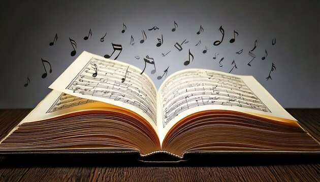 Open book music notes it appears to be Close-up of a prayer.