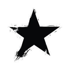 black and white star vector illustration 