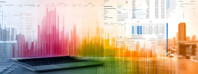 Spreadsheet document information financial startup concept. data and graphs in spreadsheet documents for online analysis project dashboard accounting digital brisk