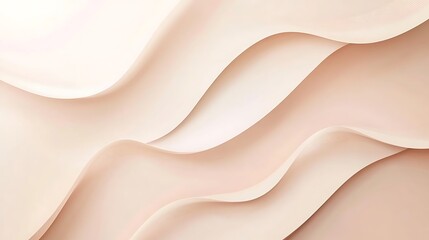Obraz premium Abstract Beige Waves Flowing Softly