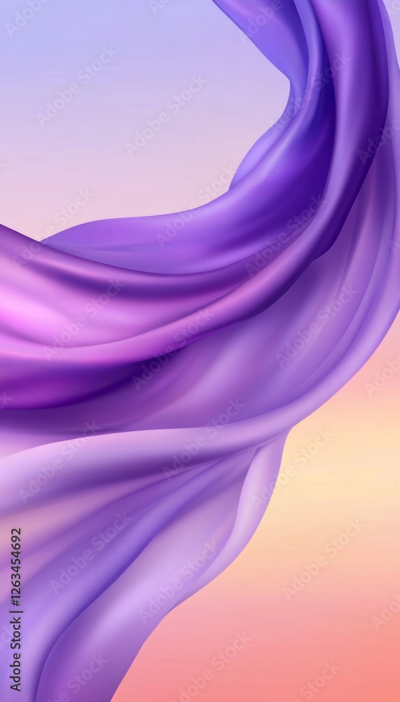Aufkleber flowing lavender elegance an abstract background of delicate waves and soft gradient textures