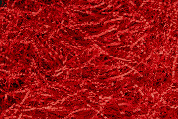 Red background of wavy sliced gift paper