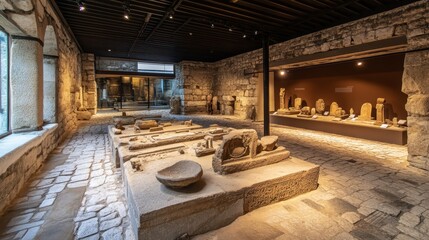 Istanbul Archaeology Museum: Ancient Artifacts Amidst Historical Stone Walls