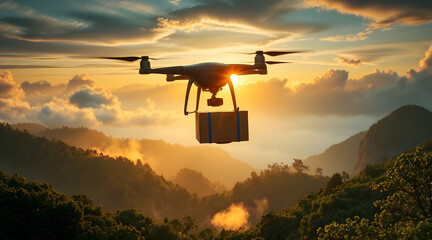 Technology unmanned aircraft logistics air cargo transportation of goods sold
