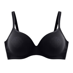 Stylish black bra featuring subtle floral patterns