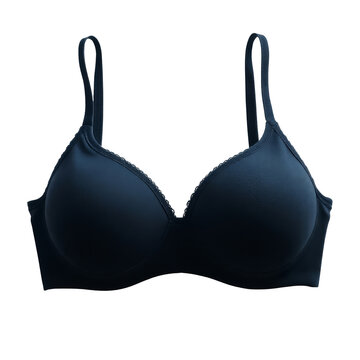 Black bra isolated on transparent background for design