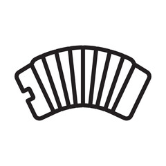 accordion icon Thin line illustration