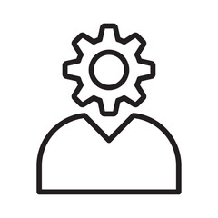 Administrator icon Thin line illustration