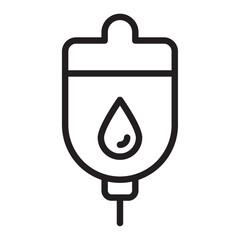 blood glucose icon Thin line illustration