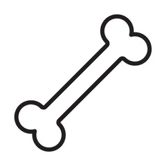 Bone icon Thin line illustration