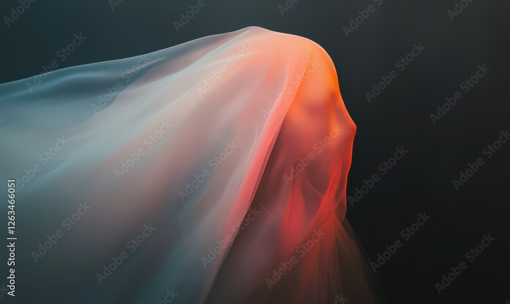 Poster exploring the ethereal: a captivating visual journey through transparency, light, and emotion in an 