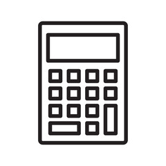Calculator icon Thin line illustration