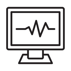 cardiogram icon Thin line illustration