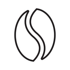 Coffee beans icon Thin line illustration