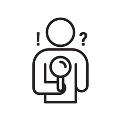 Curiosity icon Thin line illustration
