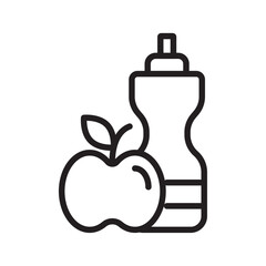 Diet drink icon Thin line illustration