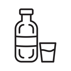drink icon Thin line illustration