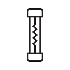 Electric fuse icon Thin line illustration
