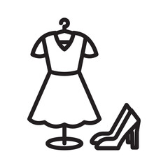 Fashion boutique icon Thin line illustration