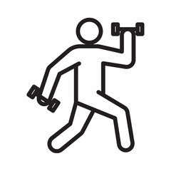 Fitness exercise icon Thin line illustration