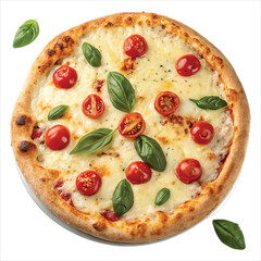 A pizza with a slice of pizza