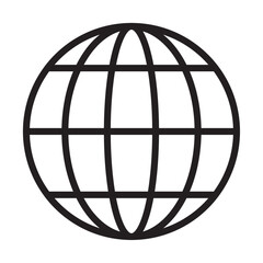 globe icon Thin line illustration