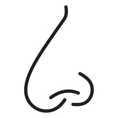 Human nose icon Thin line illustration