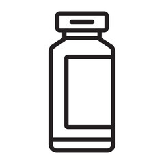 injection vial icon Thin line illustration