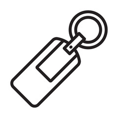 Key Chain Icon Thin line illustration