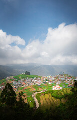 Beautiful shot of Poombarai village, Palani hills of Kodai Kanal Tamil Nadu, India