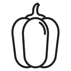 Paprika icon Thin line illustration