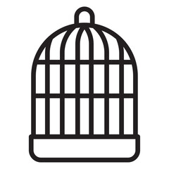 Pet cage icon Thin line illustration