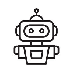 Robot Icon Thin line illustration