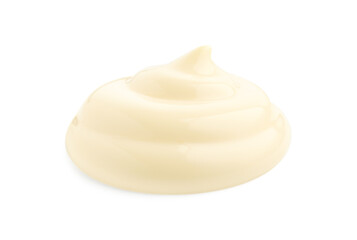 Sample of delicious mayonnaise isolated on white
