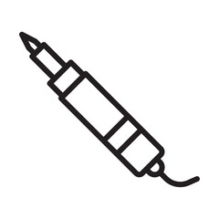 Soldering iron icon Thin line illustration